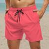 imageSILKWORLD Mens Swim Trunks Quick Dry Beach Shorts with PocketsMq18zipwatermelon Red