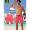 imageSILKWORLD Mens Swim Trunks Quick Dry Beach Shorts with PocketsMq18zipwatermelon Red