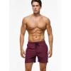imageSILKWORLD Mens Swim Trunks Quick Dry Beach Shorts with PocketsMq18zipwine Red