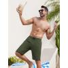 imageSILKWORLD Mens Swim Trunks with Compression Liner 9 Inch Long Bathing Suit 2 in 1 Beach Quick Dry Shorts with PocketsArmy Green