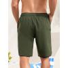 imageSILKWORLD Mens Swim Trunks with Compression Liner 9 Inch Long Bathing Suit 2 in 1 Beach Quick Dry Shorts with PocketsArmy Green