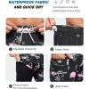imageSILKWORLD Mens Swim Trunks with Compression Liner 9 Inch Long Bathing Suit 2 in 1 Beach Quick Dry Shorts with PocketsBlack Pink Flamingo