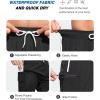 imageSILKWORLD Mens Swim Trunks with Compression Liner 9 Inch Long Bathing Suit 2 in 1 Beach Quick Dry Shorts with PocketsBlackwhite Border