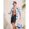 imageSILKWORLD Mens Swim Trunks with Compression Liner 9 Inch Long Bathing Suit 2 in 1 Beach Quick Dry Shorts with PocketsBlackwhite Border