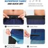 imageSILKWORLD Mens Swim Trunks with Compression Liner 9 Inch Long Bathing Suit 2 in 1 Beach Quick Dry Shorts with PocketsBlue Gradient