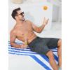 imageSILKWORLD Mens Swim Trunks with Compression Liner 9 Inch Long Bathing Suit 2 in 1 Beach Quick Dry Shorts with PocketsCarbon Grey