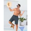 imageSILKWORLD Mens Swim Trunks with Compression Liner 9 Inch Long Bathing Suit 2 in 1 Beach Quick Dry Shorts with PocketsCarbon Grey