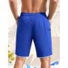 imageSILKWORLD Mens Swim Trunks with Compression Liner 9 Inch Long Bathing Suit 2 in 1 Beach Quick Dry Shorts with PocketsDeep Blue