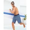 imageSILKWORLD Mens Swim Trunks with Compression Liner 9 Inch Long Bathing Suit 2 in 1 Beach Quick Dry Shorts with PocketsGrayish Blue