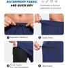 imageSILKWORLD Mens Swim Trunks with Compression Liner 9 Inch Long Bathing Suit 2 in 1 Beach Quick Dry Shorts with PocketsNavy Blue
