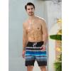 imageSILKWORLD Quick Dry Mens Swim Trunks with Compression Liner 7quot Mens Bathing Suits with Zip Pockets1ablackblue Stripes