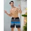 imageSILKWORLD Quick Dry Mens Swim Trunks with Compression Liner 7quot Mens Bathing Suits with Zip Pockets1ablackblue Stripes