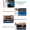 imageSILKWORLD Quick Dry Mens Swim Trunks with Compression Liner 7quot Mens Bathing Suits with Zip Pockets1ablackblue Stripes