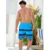 imageSILKWORLD Quick Dry Mens Swim Trunks with Compression Liner 7quot Mens Bathing Suits with Zip Pockets5asea Blue Stripes