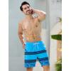 imageSILKWORLD Quick Dry Mens Swim Trunks with Compression Liner 7quot Mens Bathing Suits with Zip Pockets5asea Blue Stripes