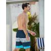 imageSILKWORLD Quick Dry Mens Swim Trunks with Compression Liner 7quot Mens Bathing Suits with Zip Pockets6adark Bluewhite Stripes