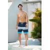 imageSILKWORLD Quick Dry Mens Swim Trunks with Compression Liner 7quot Mens Bathing Suits with Zip Pockets6adark Bluewhite Stripes