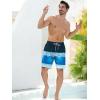 imageSILKWORLD Quick Dry Mens Swim Trunks with Compression Liner 7quot Mens Bathing Suits with Zip Pockets7adark Blueblue Stripes