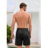 imageSILKWORLD Quick Dry Mens Swim Trunks with Compression Liner 7quot Mens Bathing Suits with Zip PocketsA1black