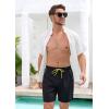 imageSILKWORLD Quick Dry Mens Swim Trunks with Compression Liner 7quot Mens Bathing Suits with Zip PocketsA1black