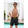 imageSILKWORLD Quick Dry Mens Swim Trunks with Compression Liner 7quot Mens Bathing Suits with Zip PocketsA1black