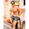 imageSILKWORLD Quick Dry Mens Swim Trunks with Compression Liner 7quot Mens Bathing Suits with Zip PocketsA3floradark Grey