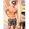 imageSILKWORLD Quick Dry Mens Swim Trunks with Compression Liner 7quot Mens Bathing Suits with Zip PocketsA3floradark Grey