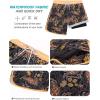 imageSILKWORLD Quick Dry Mens Swim Trunks with Compression Liner 7quot Mens Bathing Suits with Zip PocketsA3floradark Grey