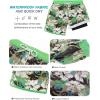 imageSILKWORLD Quick Dry Mens Swim Trunks with Compression Liner 7quot Mens Bathing Suits with Zip PocketsA4floragrass Green