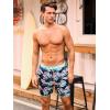 imageSILKWORLD Quick Dry Mens Swim Trunks with Compression Liner 7quot Mens Bathing Suits with Zip PocketsA5leavesdark Navy