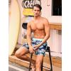 imageSILKWORLD Quick Dry Mens Swim Trunks with Compression Liner 7quot Mens Bathing Suits with Zip PocketsA5leavesdark Navy