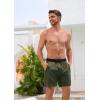 imageSILKWORLD Quick Dry Mens Swim Trunks with Compression Liner 7quot Mens Bathing Suits with Zip PocketsArmy Green
