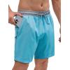 imageSILKWORLD Quick Dry Mens Swim Trunks with Compression Liner 7quot Mens Bathing Suits with Zip PocketsBlue