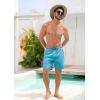 imageSILKWORLD Quick Dry Mens Swim Trunks with Compression Liner 7quot Mens Bathing Suits with Zip PocketsBlue