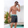 imageSILKWORLD Quick Dry Mens Swim Trunks with Compression Liner 7quot Mens Bathing Suits with Zip PocketsDark Grey