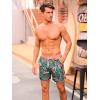 imageSILKWORLD Quick Dry Mens Swim Trunks with Compression Liner 7quot Mens Bathing Suits with Zip PocketsR10floradark Green