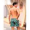 imageSILKWORLD Quick Dry Mens Swim Trunks with Compression Liner 7quot Mens Bathing Suits with Zip PocketsR10floradark Green