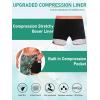 imageSILKWORLD Quick Dry Mens Swim Trunks with Compression Liner 7quot Mens Bathing Suits with Zip PocketsR10floradark Green