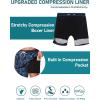 imageSILKWORLD Quick Dry Mens Swim Trunks with Compression Liner 7quot Mens Bathing Suits with Zip PocketsR1floragrey Blue