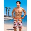 imageSILKWORLD Quick Dry Mens Swim Trunks with Compression Liner 7quot Mens Bathing Suits with Zip PocketsR6orange Coconut Trees