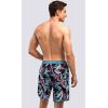 imageSILKWORLD Quick Dry Mens Swim Trunks with Compression Liner 7quot Mens Bathing Suits with Zip PocketsR8 Grey Leaves