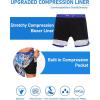 imageSILKWORLD Quick Dry Mens Swim Trunks with Compression Liner 7quot Mens Bathing Suits with Zip PocketsR9klein Blue