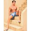 imageSILKWORLD Quick Dry Mens Swim Trunks with Compression Liner 7quot Mens Bathing Suits with Zip PocketsR9klein Blue