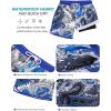 imageSILKWORLD Quick Dry Mens Swim Trunks with Compression Liner 7quot Mens Bathing Suits with Zip PocketsR9klein Blue