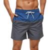 imageSILKWORLD Mens Swim Trunks Quick Dry Beach Shorts with PocketsSteel Bluegrey