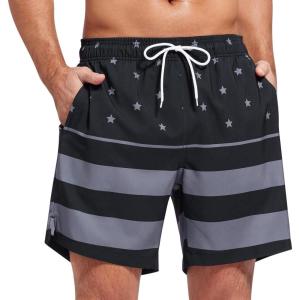 imageSILKWORLD Mens Swim Trunks Quick Dry Beach Shorts with PocketsMq18zipcosmic Trail
