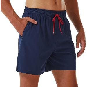 imageSILKWORLD Mens Swim Trunks Quick Dry Beach Shorts with PocketsMq18zipnavy
