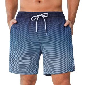 imageSILKWORLD Mens Swim Trunks Quick Dry Beach Shorts with PocketsMq18zipshadow Stripe