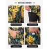 imageSILKWORLD Mens Casual Button Down Shirts 2 Piece Short Sleeve Outfits Hawaiian Shirt and Shorts SetA2yellow Leaf