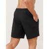 imageSILKWORLD Mens Swim Trunks 6quot Quick Dry Bathing Suit Beach Swimming Shorts with Compression Liner and Zipper PocketsA01 Black